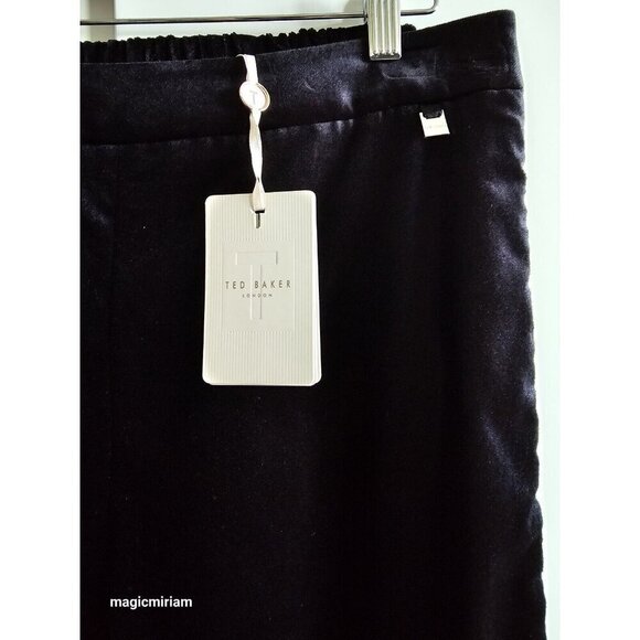 BNWT Ted Baker London Curved Hem Velvet Jogger - Picture 3 of 13